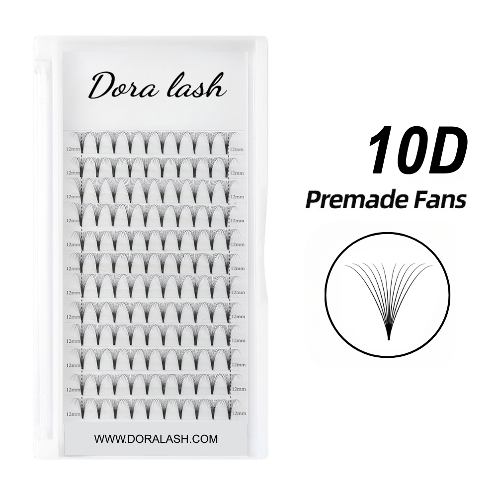 10D Premade Fans Short Stem Lashes
