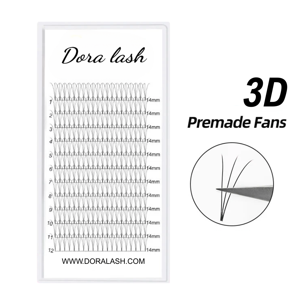 3D Premade Fans Short Stem Lashes