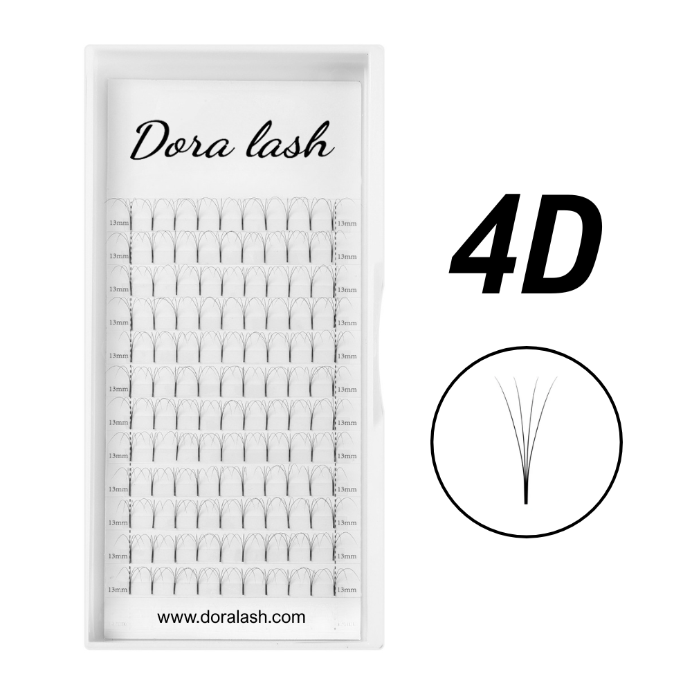 4D Premade Fans Long Stem Lashes