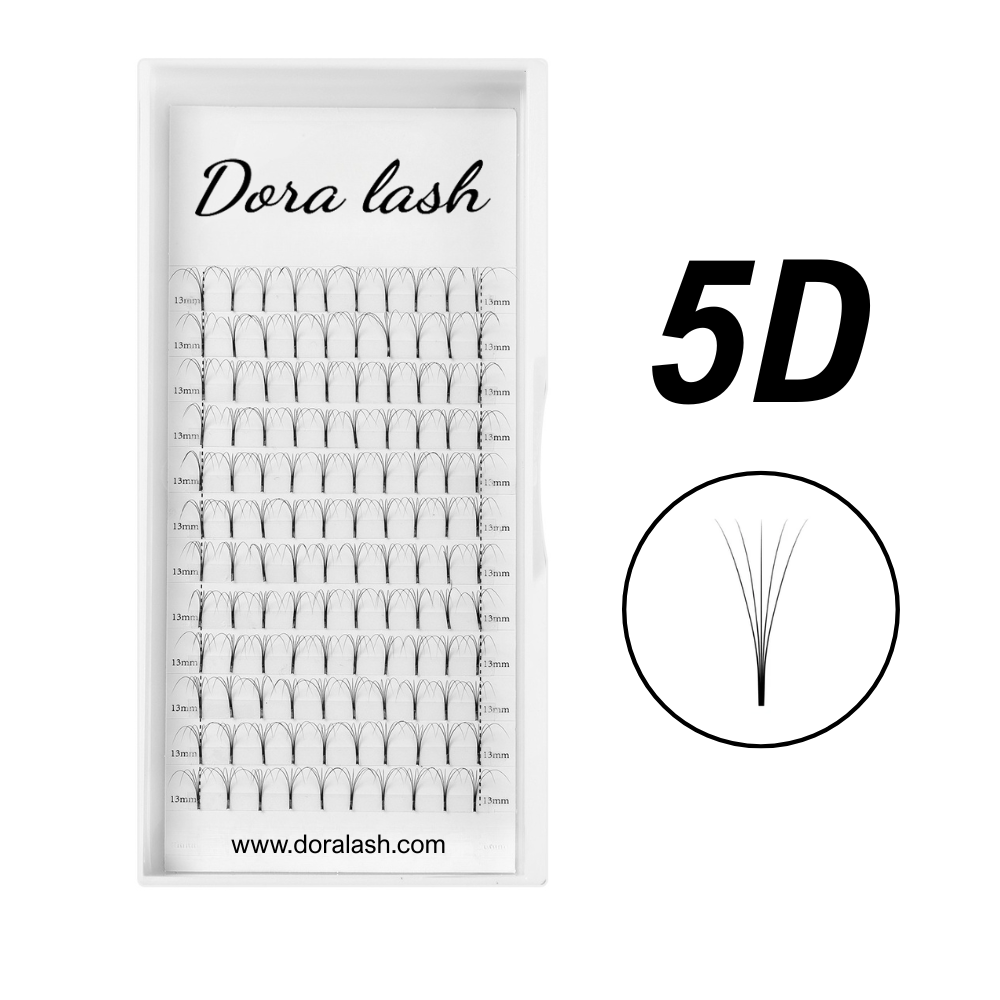 5D Premade Fans Long Stem Lashes