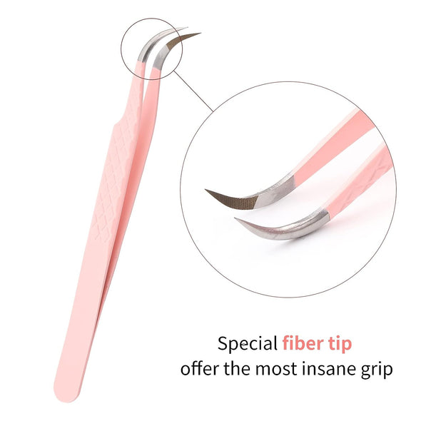 Fiber Tip Curved Tweezers