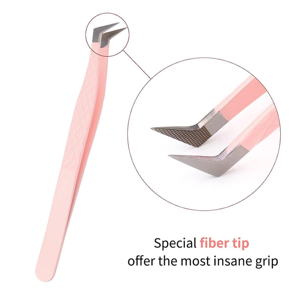 Fiber Tip 90° Boot Tweezer