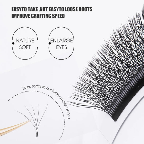 W Eyelash Extension 5D Volume Fans 0.07