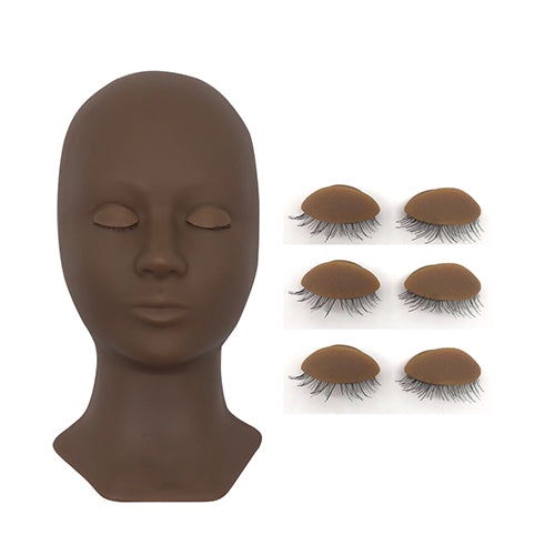 Mannequin Head with 3 pairs Replacement Eyelids - DORA LASH